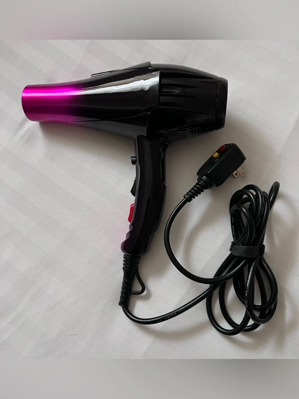 Sisrol Ionic Black & Purple Hair Dryer with Diffuser and Nozzle